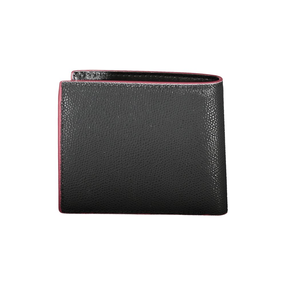 Tommy Hilfiger elegant svart läderplånbok