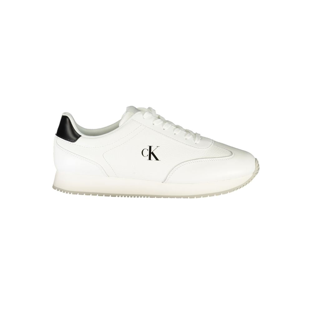 Calvin Klein Vita Läder Herr Sneaker
