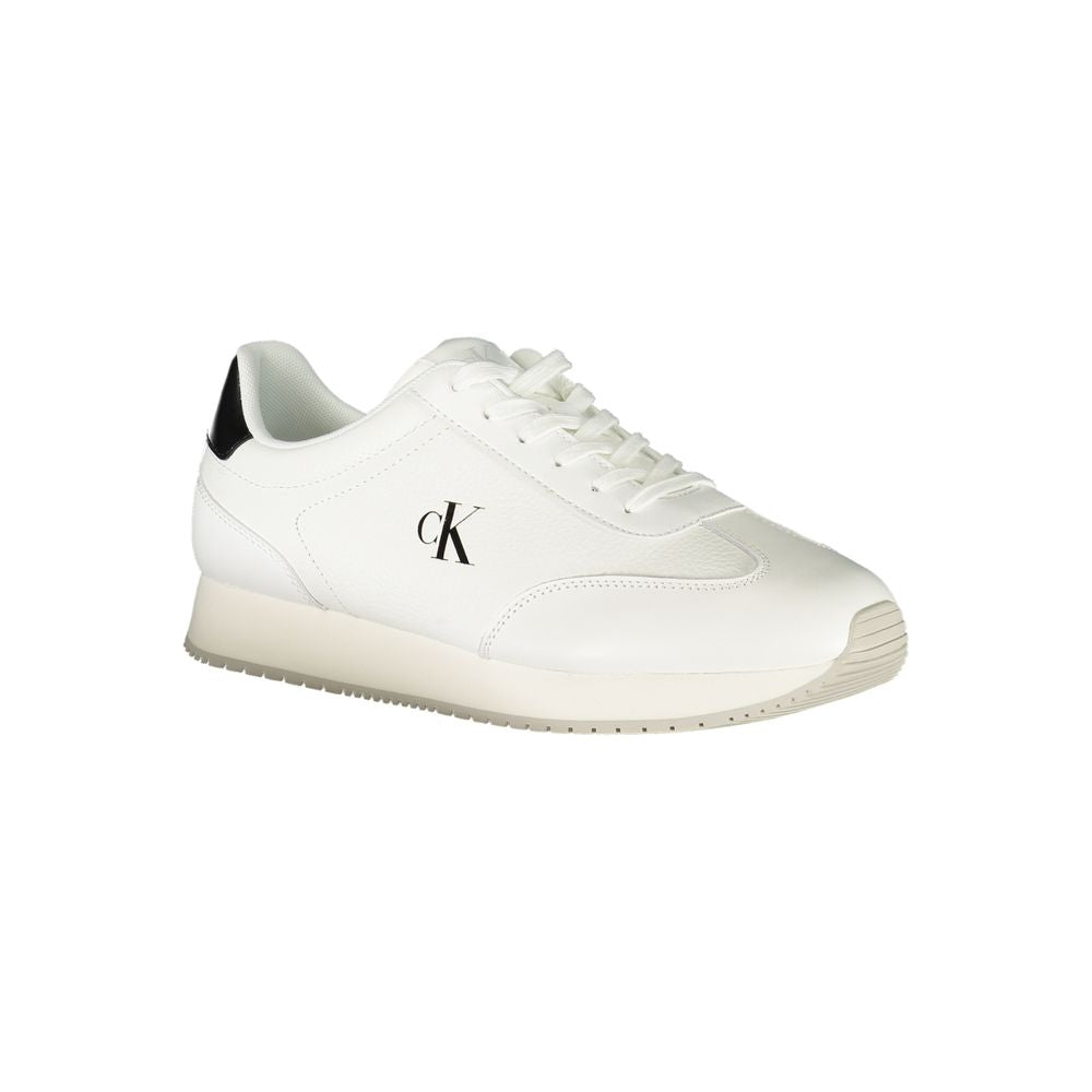 Calvin Klein Vita Läder Herr Sneaker