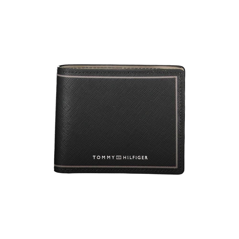 Tommy Hilfiger svart läderplånbok med dubbla kort