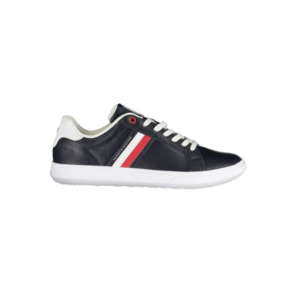 Tommy Hilfiger Sneakers med snörning och kontrastdetaljer i blått