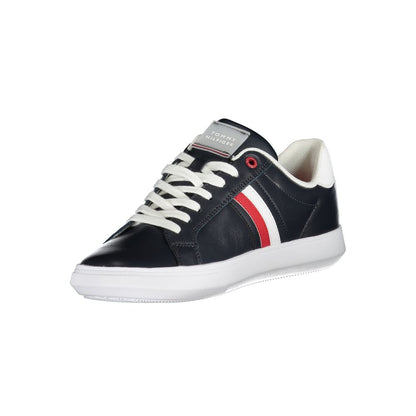 Tommy Hilfiger Sneakers med snörning och kontrastdetaljer i blått