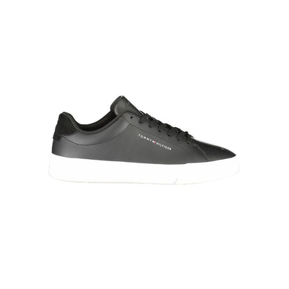 Tommy Hilfiger svarta lädersneakers för män
