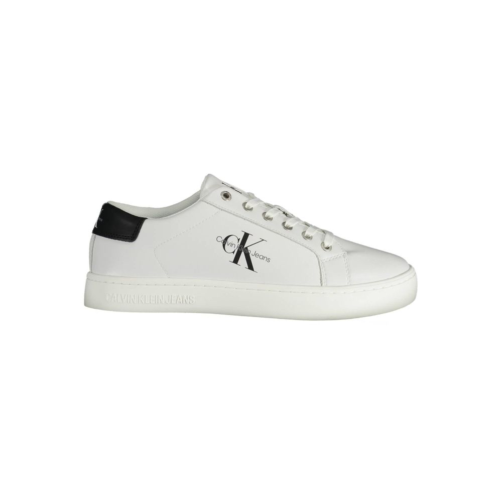 Calvin Klein Vit Återvunnen Polyester Herr Sneaker