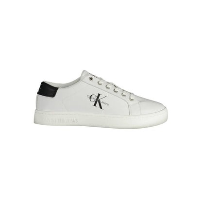 Calvin Klein Vit Återvunnen Polyester Herr Sneaker
