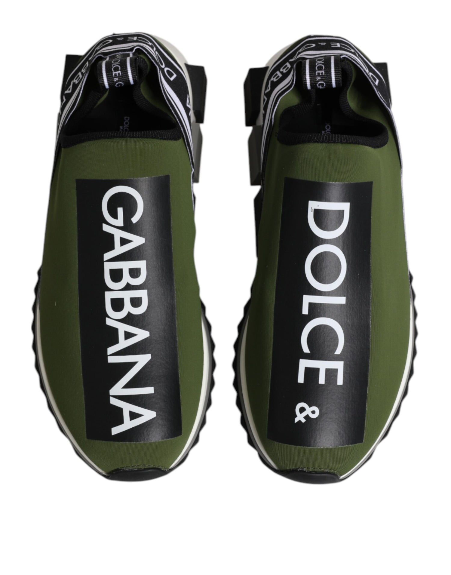 Dolce &amp;amp; Gabbana Grön Svart Slip On Sorrento Sneakers Skor