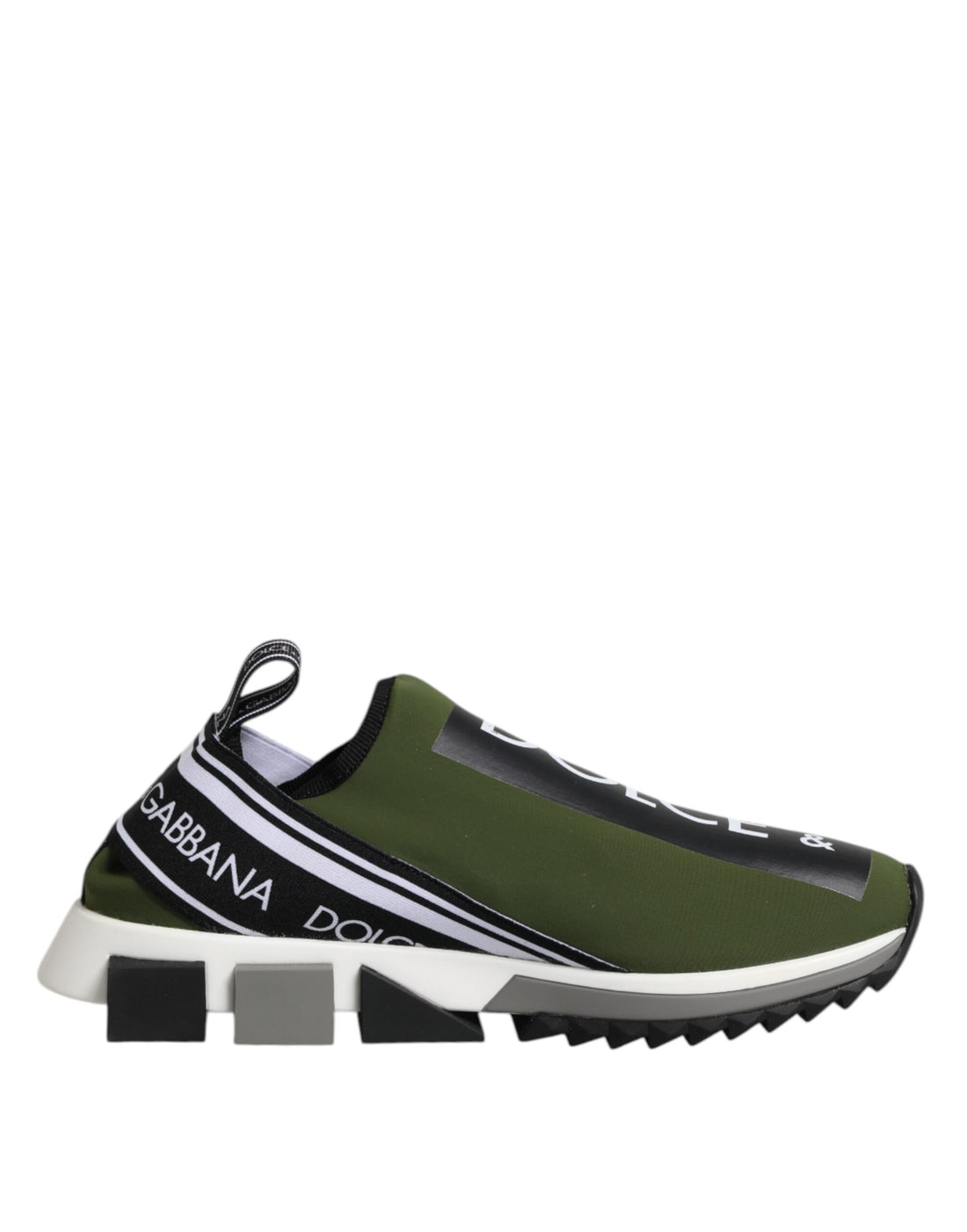 Dolce &amp;amp; Gabbana Grön Svart Slip On Sorrento Sneakers Skor