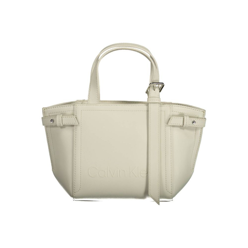 Calvin Klein vit polyesterväska