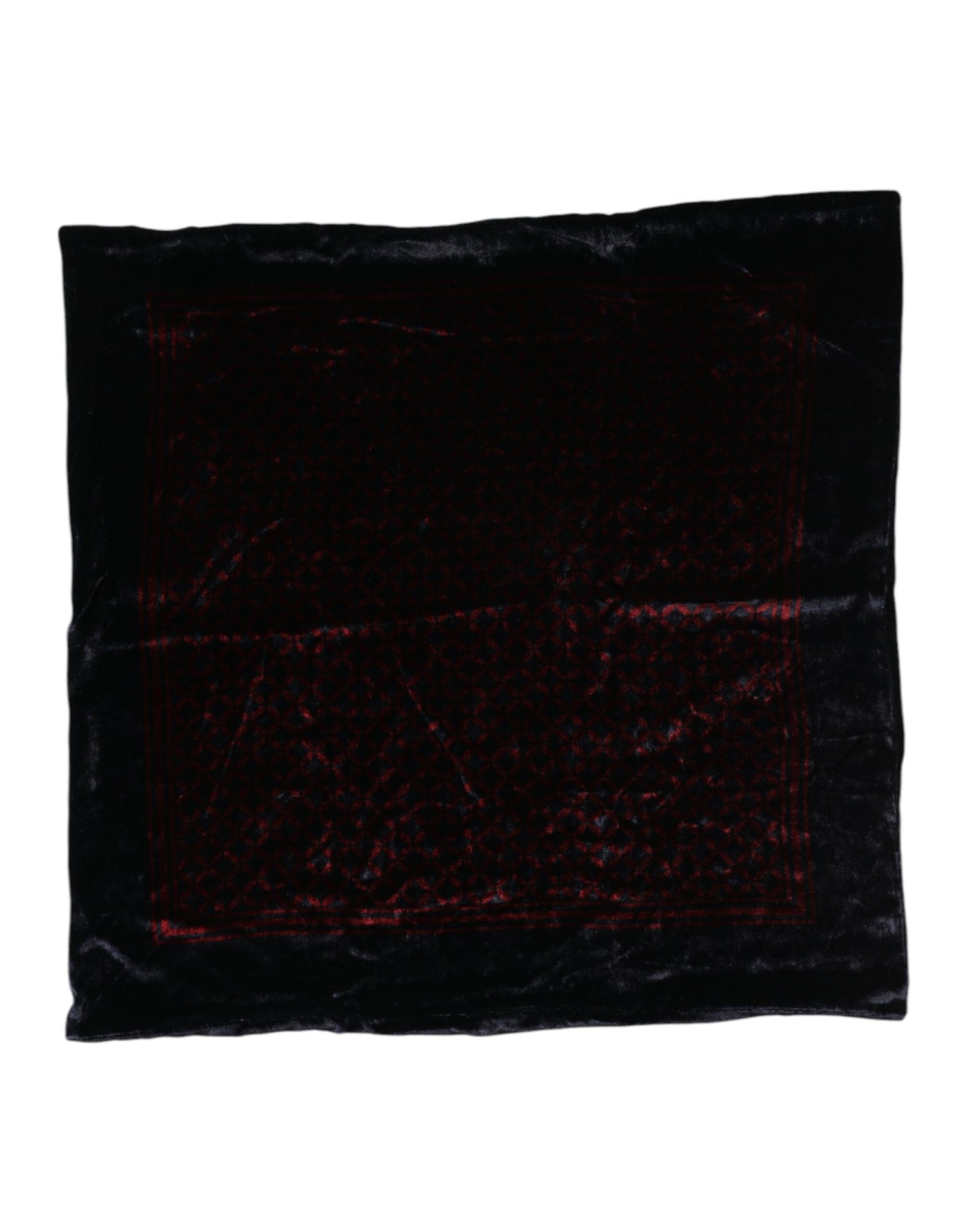 Dolce &amp;amp; Gabbana Svart Röd Viskos Fyrkantig Herr Foulard Halsduk