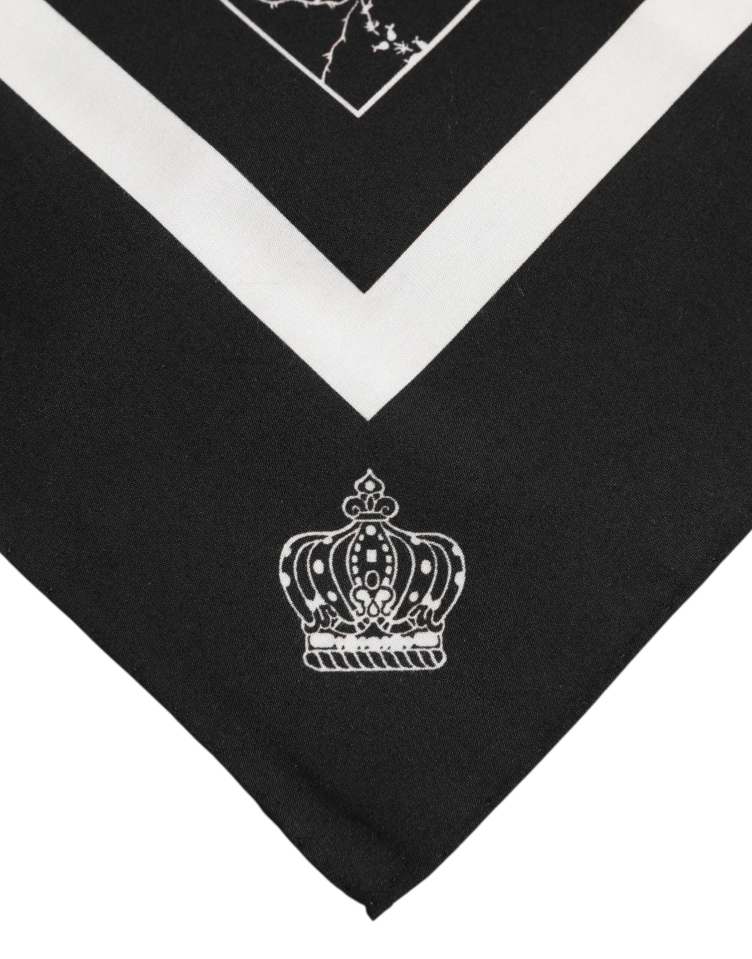 Dolce &amp;amp; Gabbana Svartvit Mönstrad Fyrkantig Foulard Halsduk