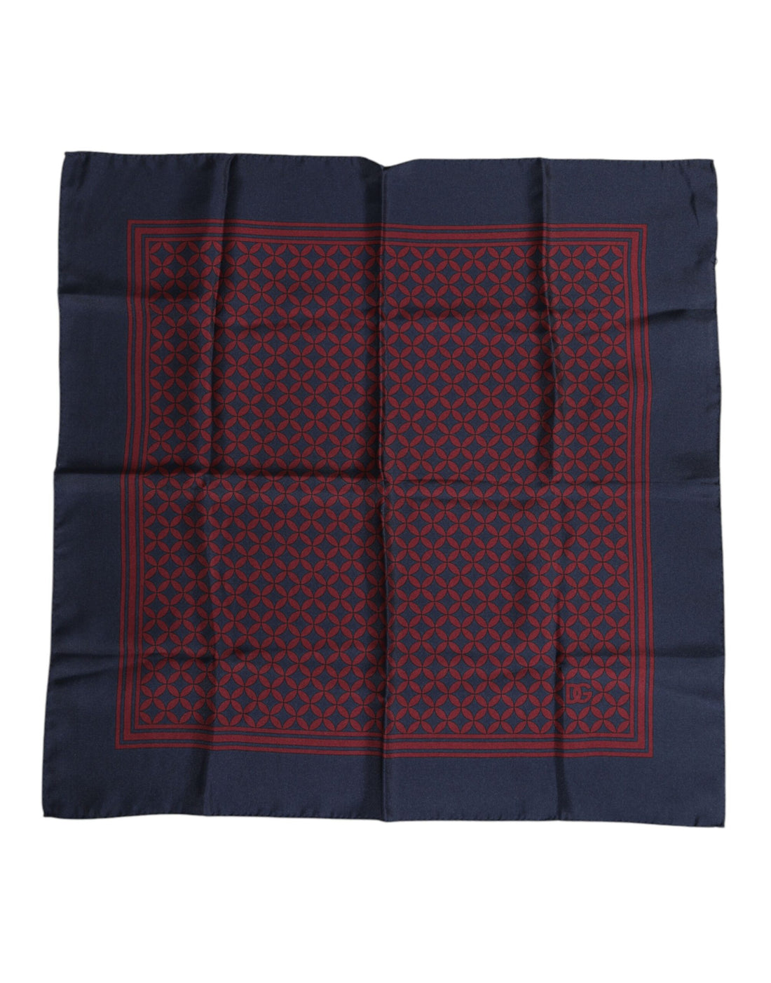 Dolce &amp;amp; Gabbana Röd Blå Mönstrad Siden Fyrkantig Herr Foulard Halsduk