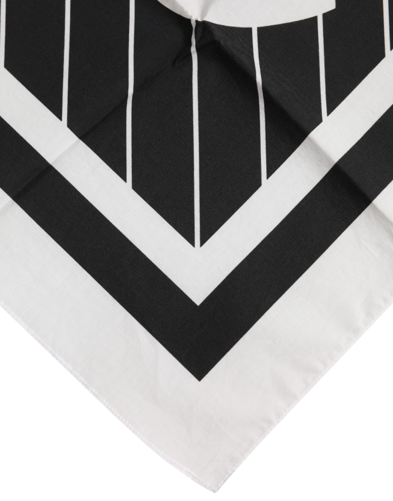 Dolce &amp;amp; Gabbana Svartvit DG Logo Fyrkantig Herrhalsduk