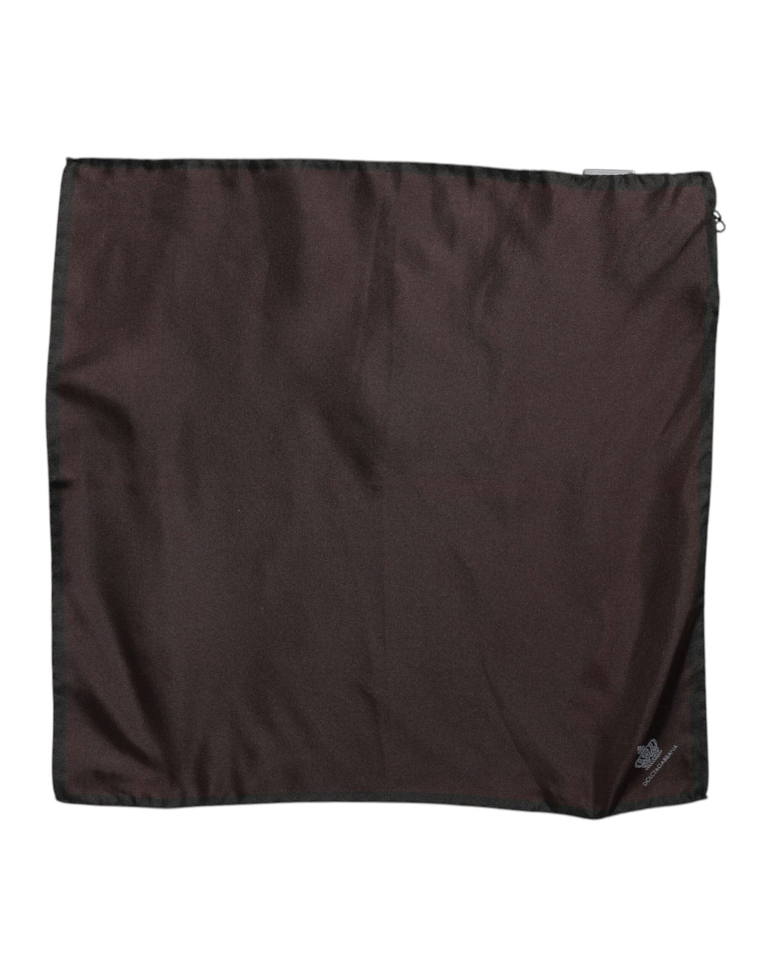 Dolce &amp;amp; Gabbana Brun DG Crown Siden Fyrkantig Herr Foulard Halsduk