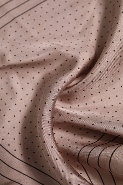 Dolce &amp;amp; Gabbana Beige Prickig Siden Fyrkantig Herr Foulard Halsduk