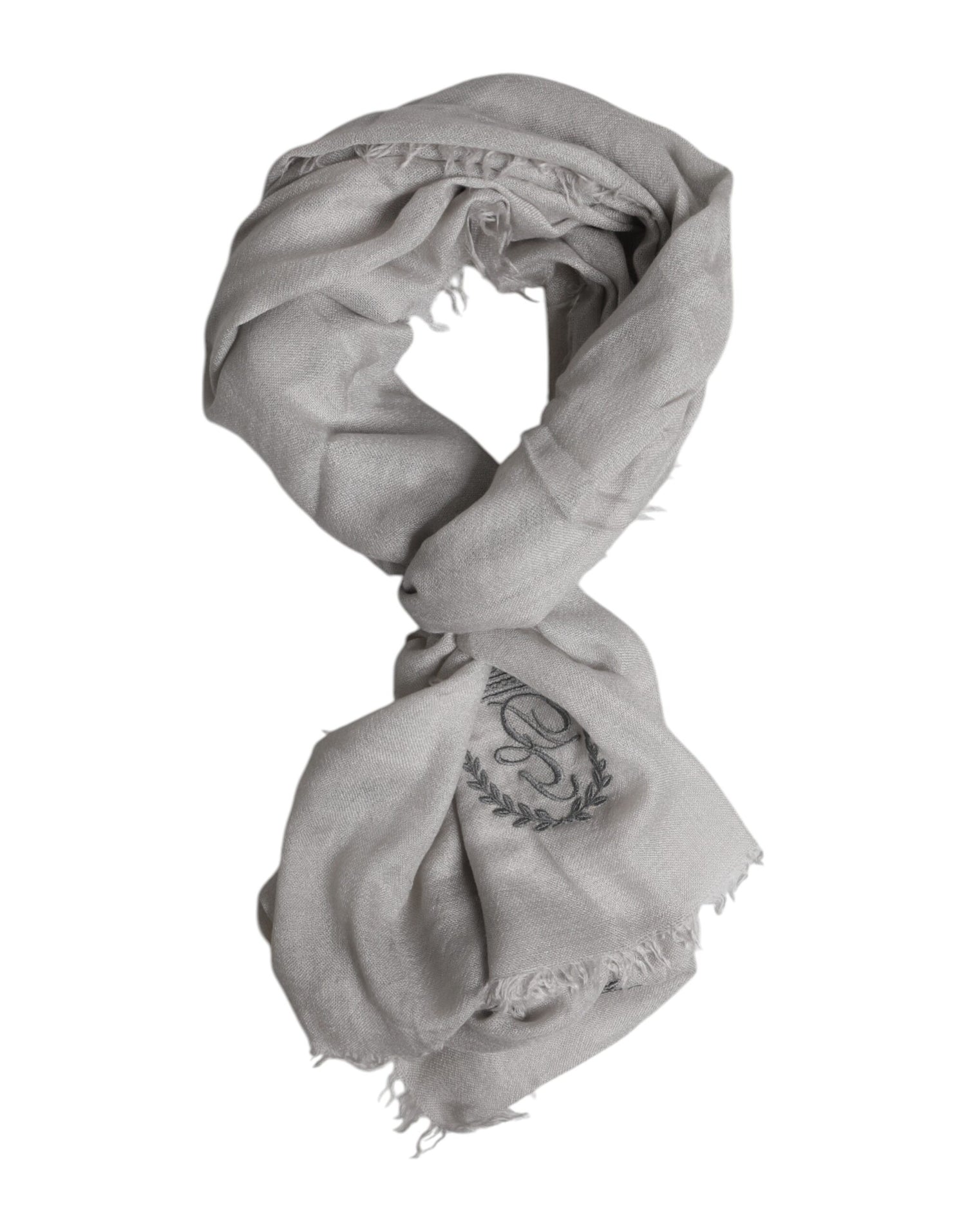 Dolce &amp;amp; Gabbana Grå DG Crown Halsvärmare Wrap Sjal Halsduk