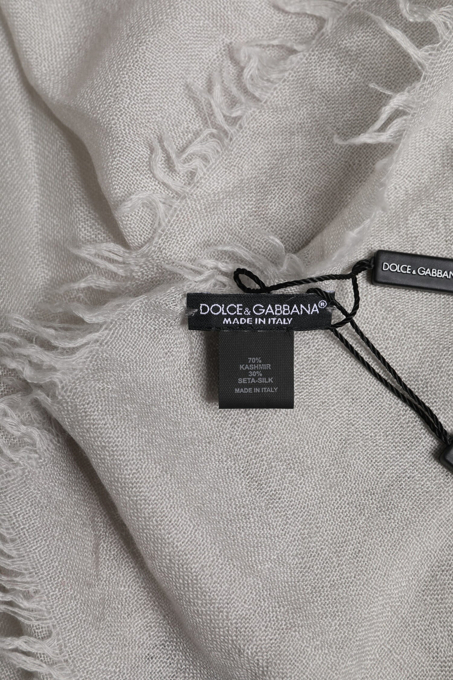 Dolce &amp;amp; Gabbana Grå DG Crown Halsvärmare Wrap Sjal Halsduk