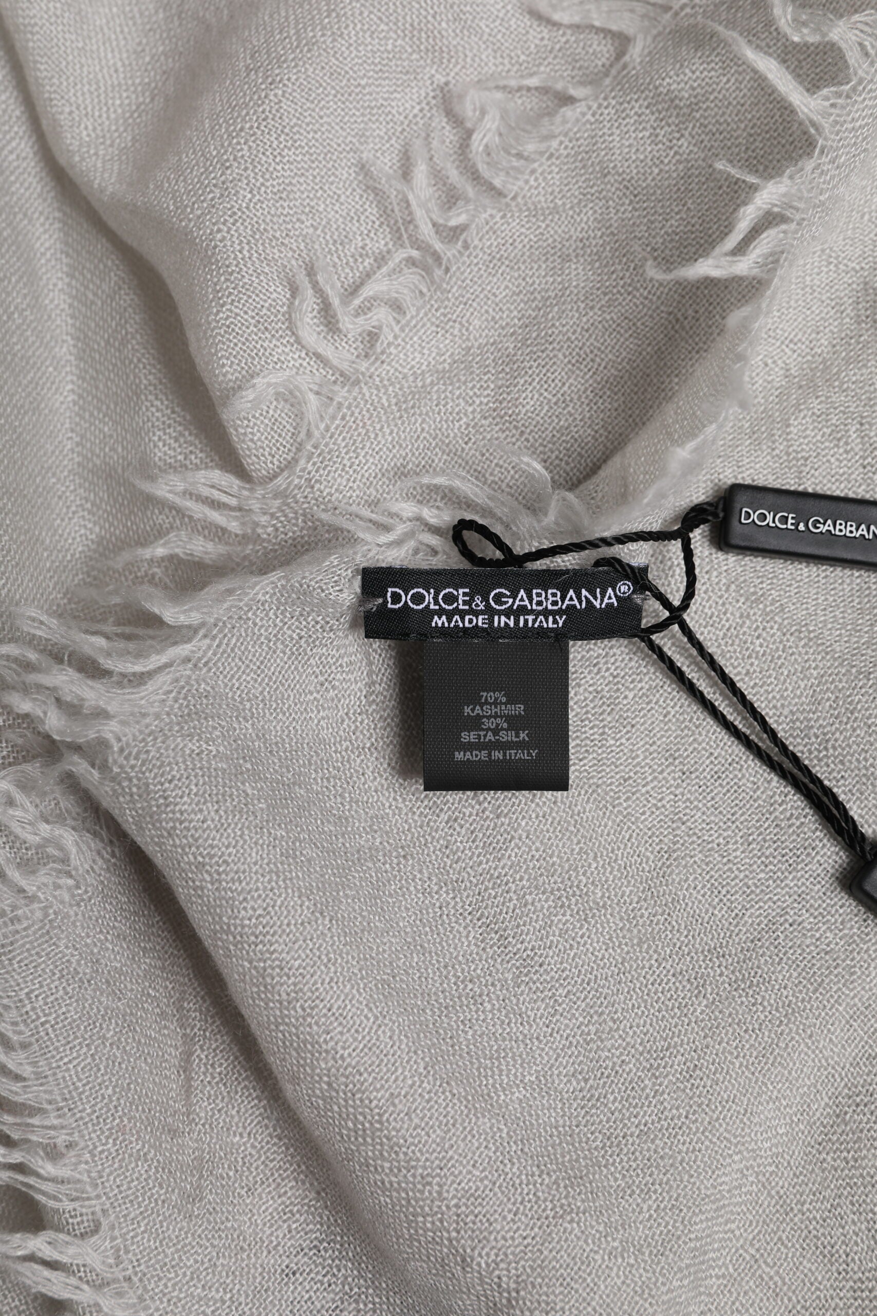 Dolce &amp;amp; Gabbana Grå DG Crown Halsvärmare Wrap Sjal Halsduk