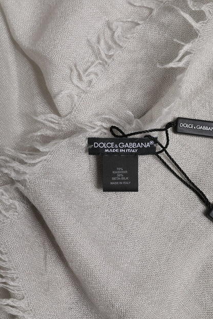 Dolce &amp;amp; Gabbana Grå DG Crown Halsvärmare Wrap Sjal Halsduk