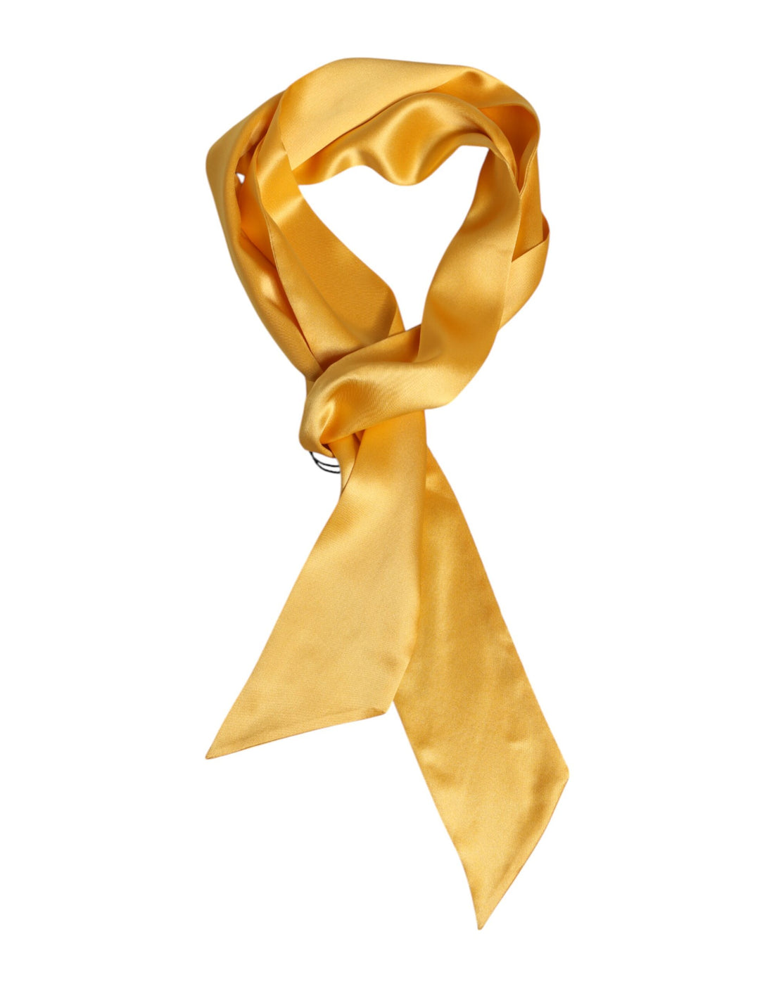 Dolce &amp;amp; Gabbana Gul Satin Siden Smal Foulard Omlottscarf