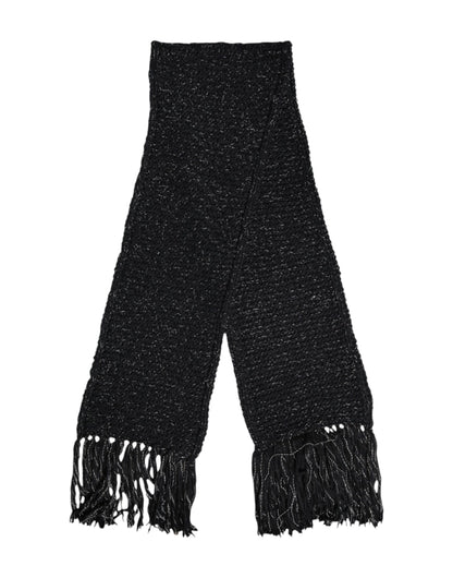 Dolce &amp;amp; Gabbana Svart Kashmir Halsvärmare Omlottsjal Halsduk
