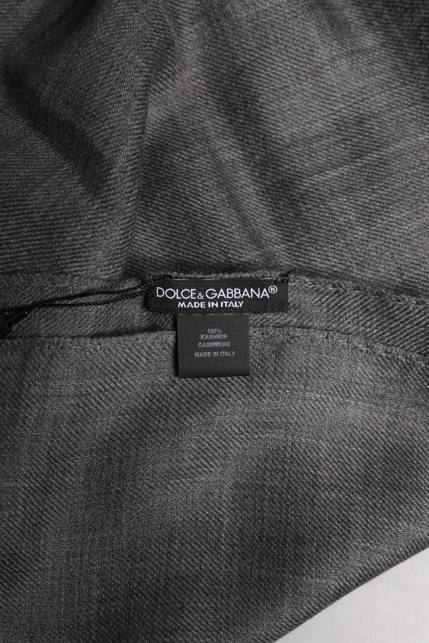 Dolce &amp;amp; Gabbana Grå Logotyptryck Halsvärmare Sjal Halsduk