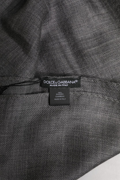 Dolce &amp;amp; Gabbana Grå Logotyptryck Halsvärmare Sjal Halsduk