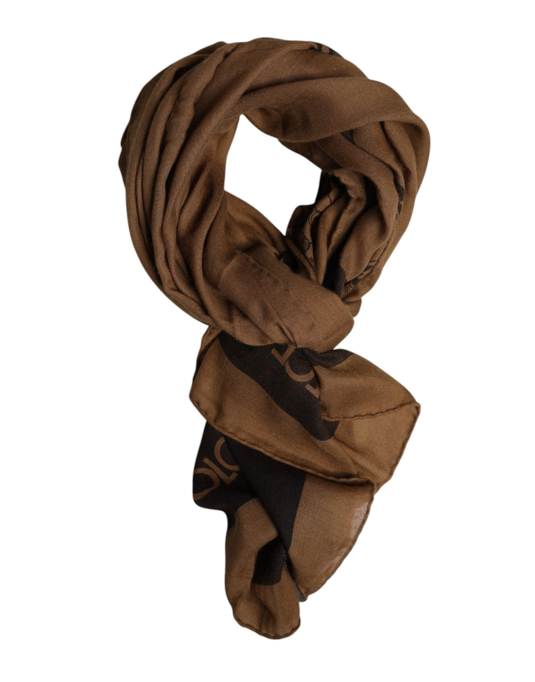 Dolce &amp;amp; Gabbana Brun DG Crown Halsvärmare Herr Foulard Halsduk