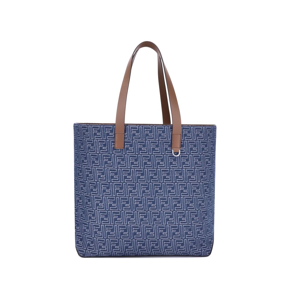 Fendi broderad denimväska