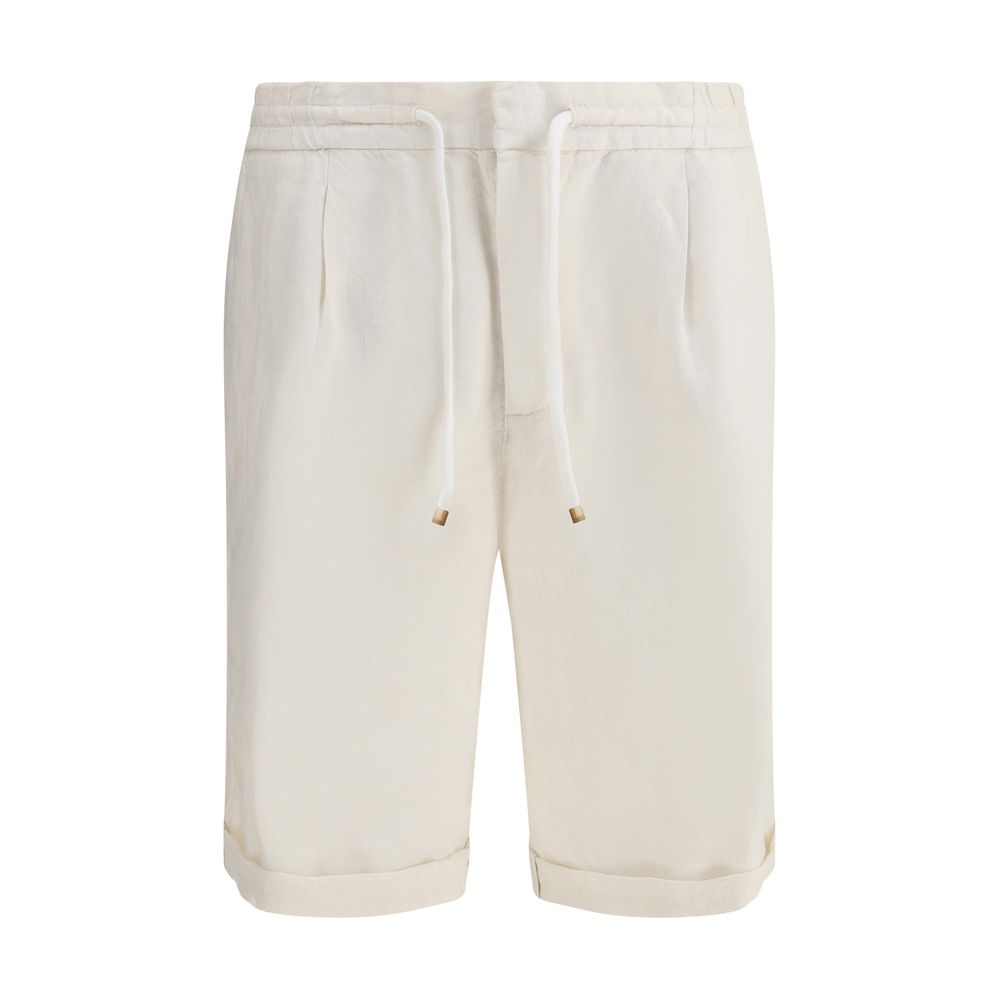 Brunello Cucinelli Linnefärgade Shorts