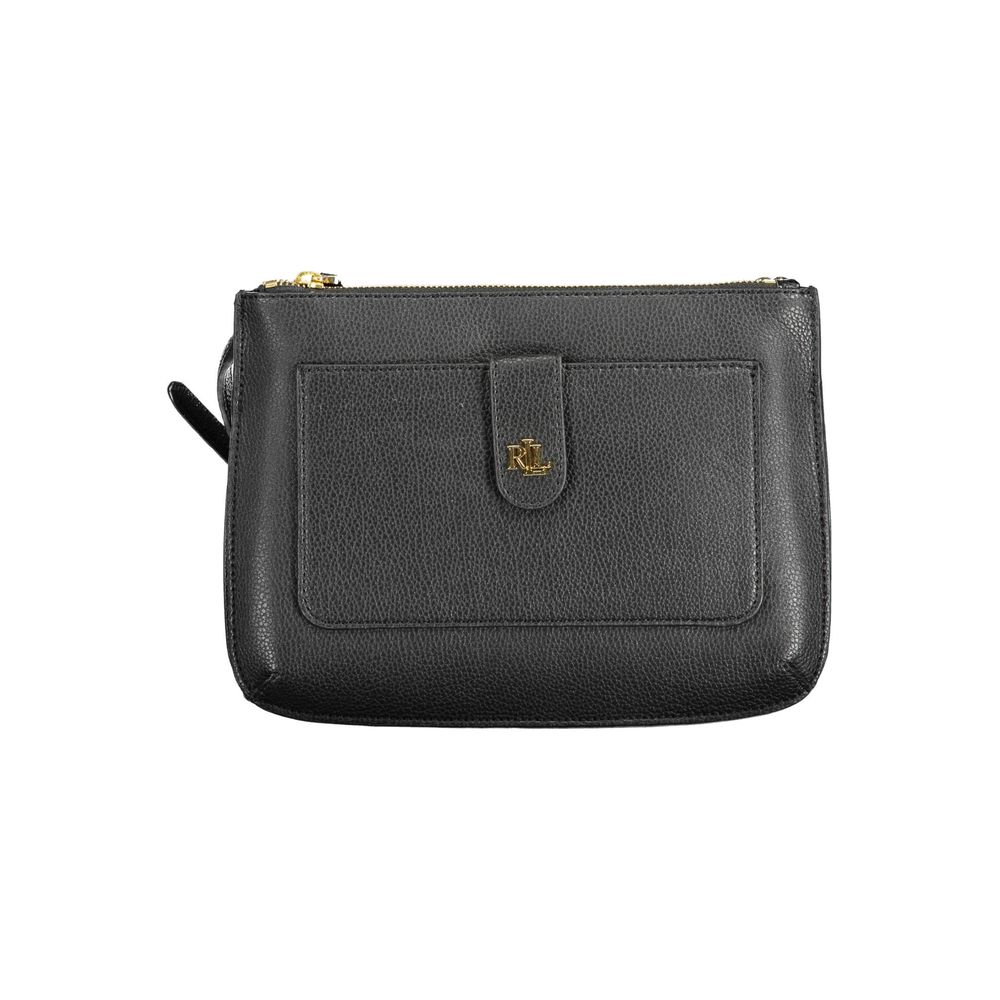 Ralph Lauren svart läderhandväska