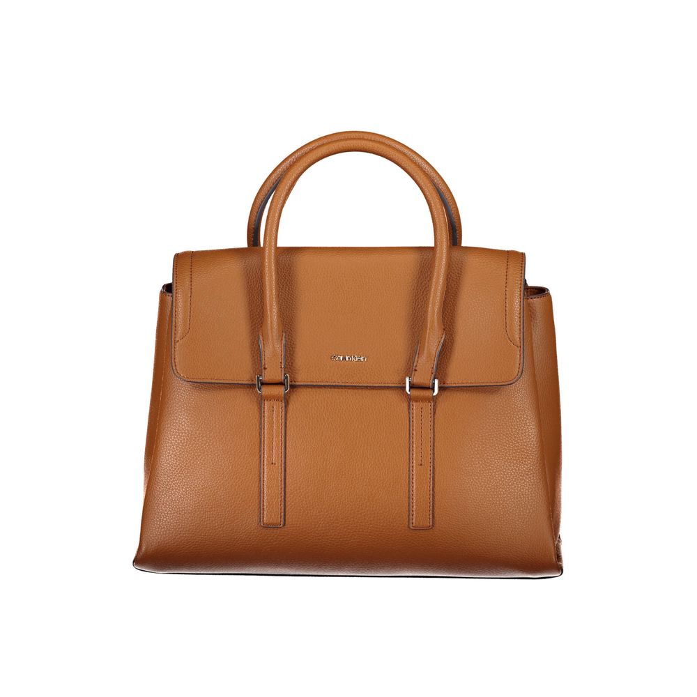 Calvin Klein brun polyetenhandväska