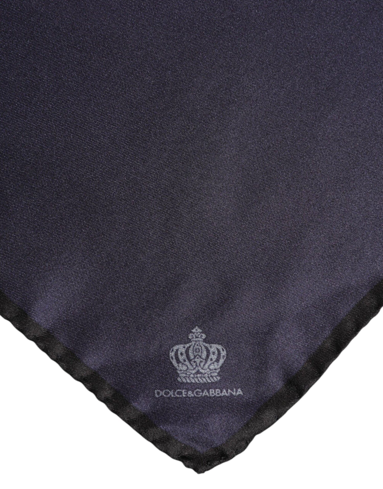 Dolce &amp;amp; Gabbana Blå DG Crown Siden Fyrkantig Herr Foulard Halsduk