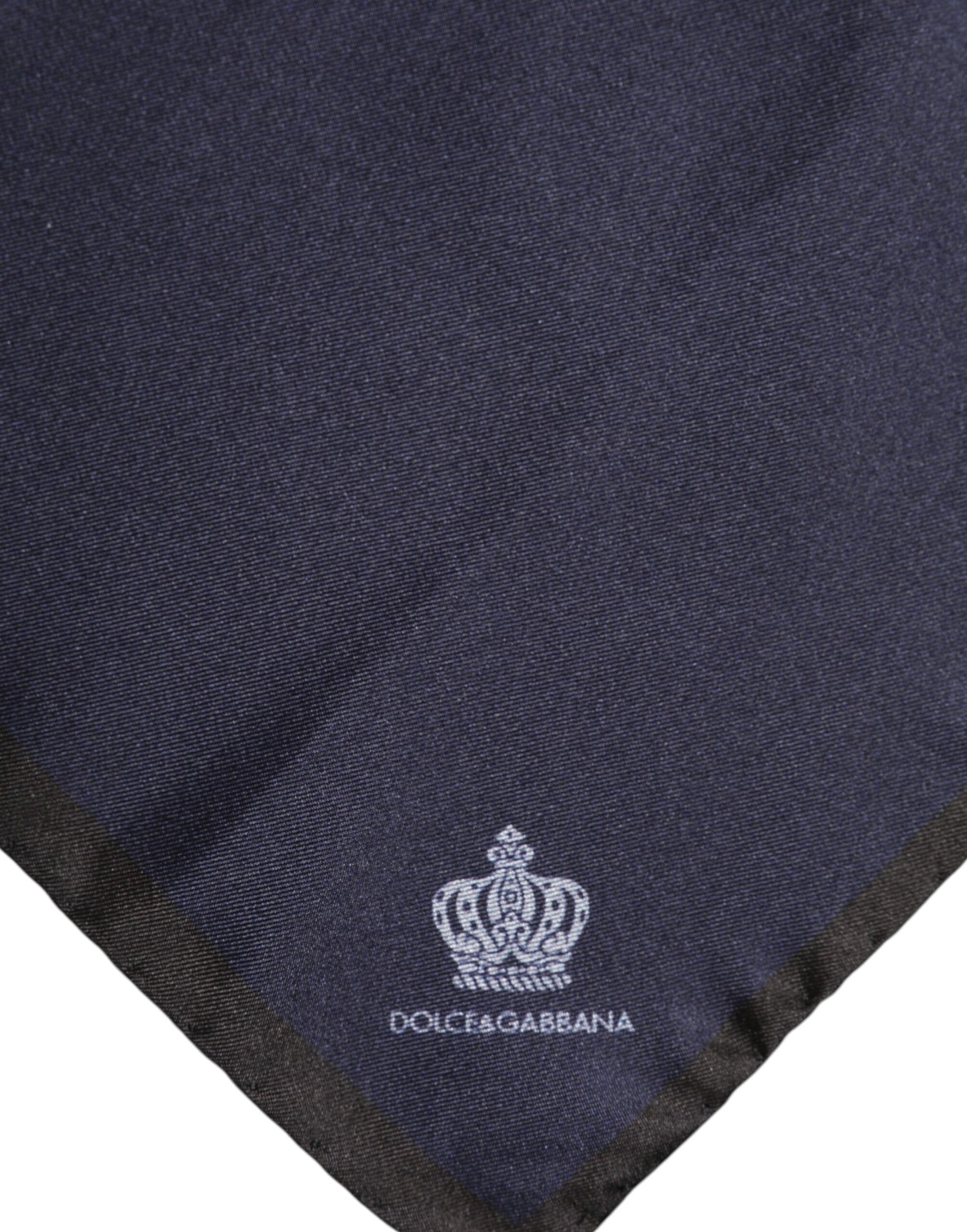 Dolce &amp;amp; Gabbana Blå DG Crown Siden Fyrkantig Herr Foulard Halsduk