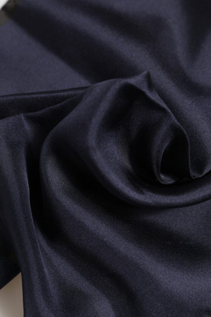 Dolce &amp;amp; Gabbana Blå DG Crown Siden Fyrkantig Herr Foulard Halsduk