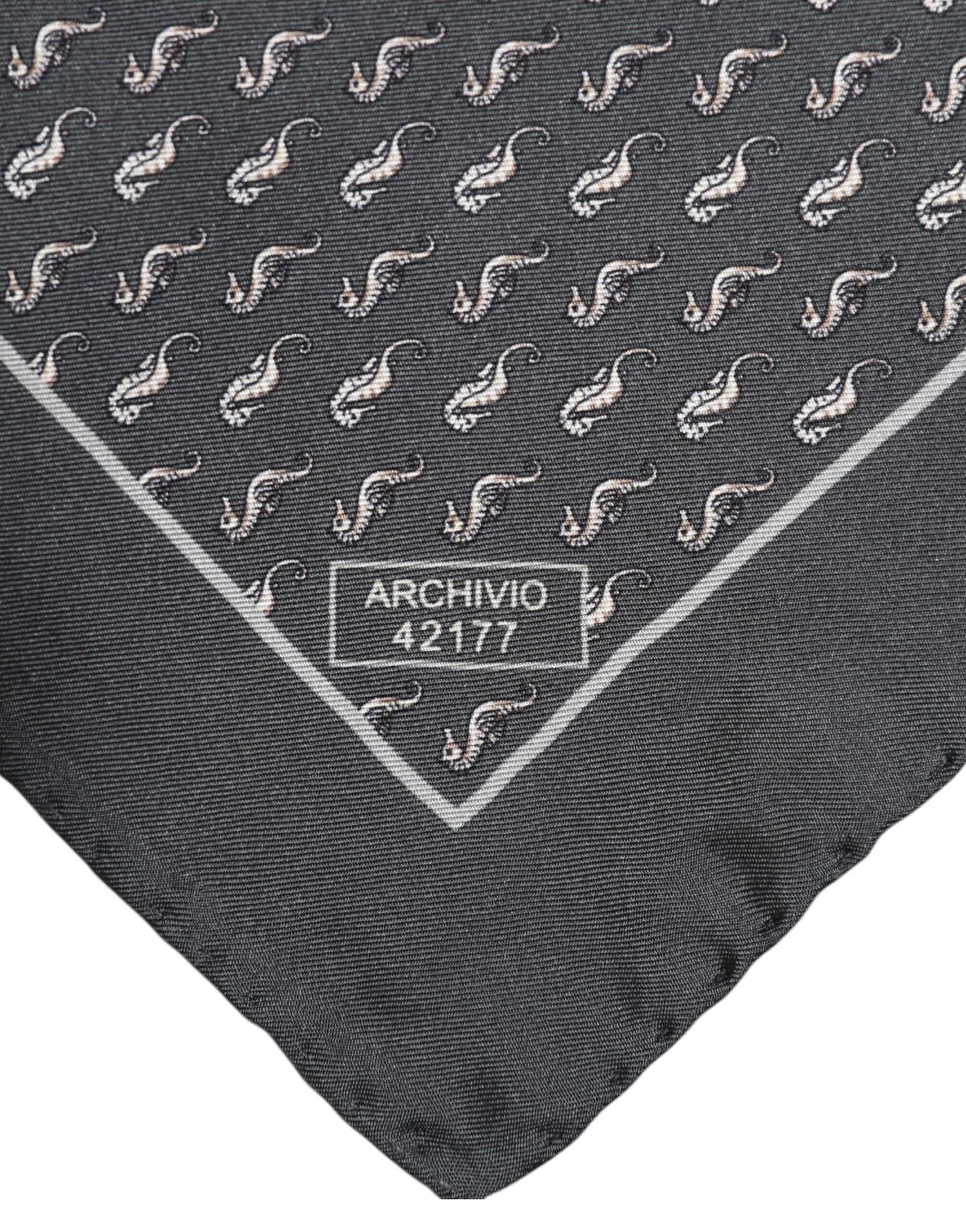 Dolce &amp;amp; Gabbana Svart Fiskmönstrad Sidensjalett Herr Foulard