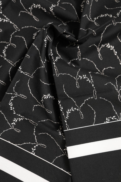 Dolce &amp;amp; Gabbana Svartvit Mönstrad Fyrkantig Foulard Halsduk