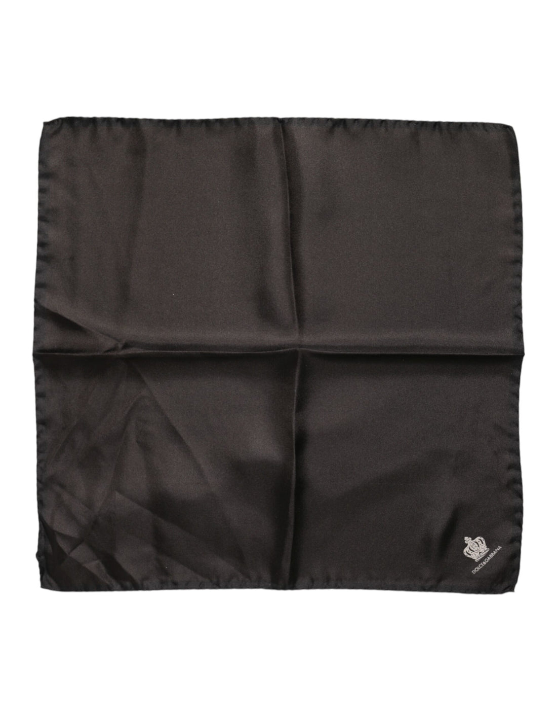 Dolce &amp;amp; Gabbana Brun DG Crown Siden Fyrkantig Herr Foulard Halsduk
