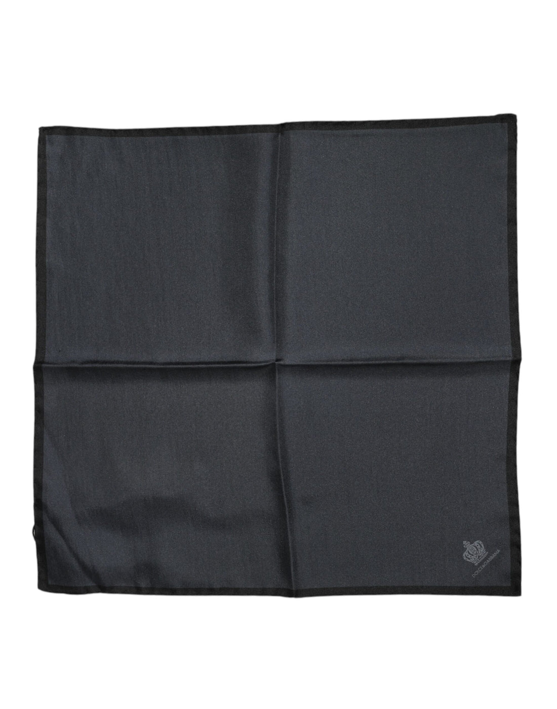 Dolce &amp;amp; Gabbana Mörkgrå DG Crown Sidensjalett Fyrkantig Foulard