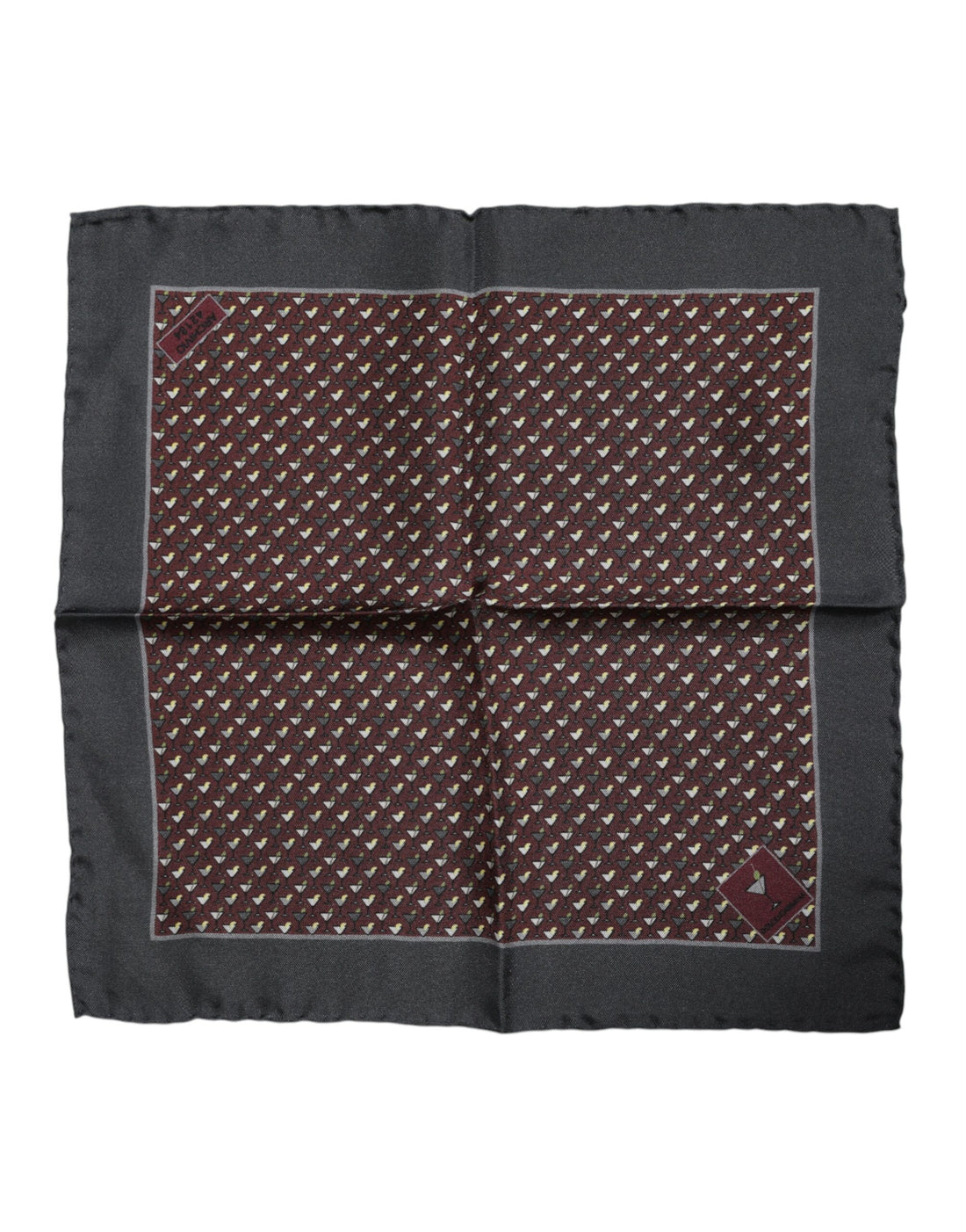 Dolce &amp;amp; Gabbana Rödbrun Cocktail Sidensjalett Fyrkantig Foulard
