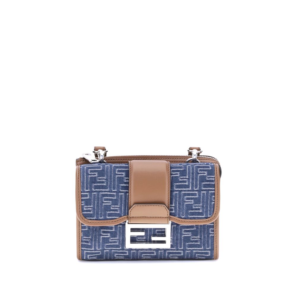 Fendi Baguette denim axelväska