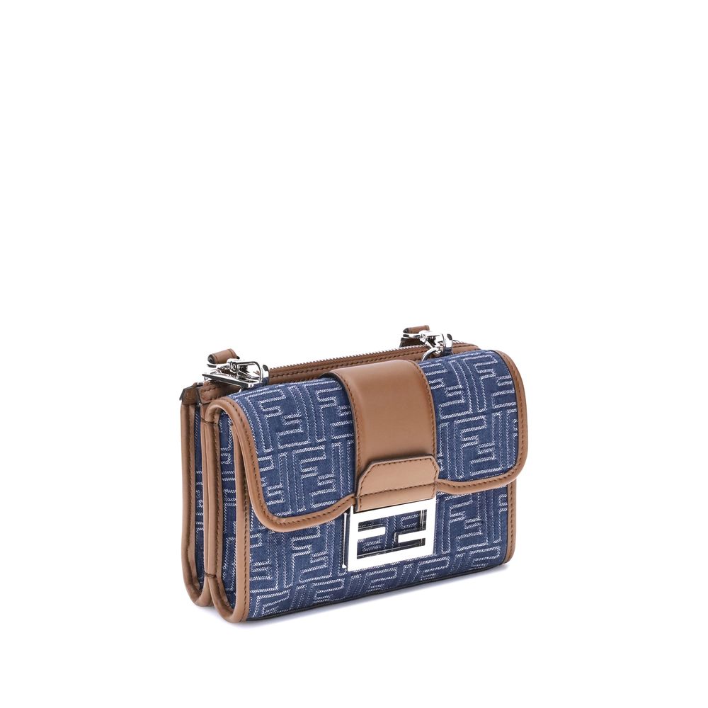 Fendi Baguette denim axelväska