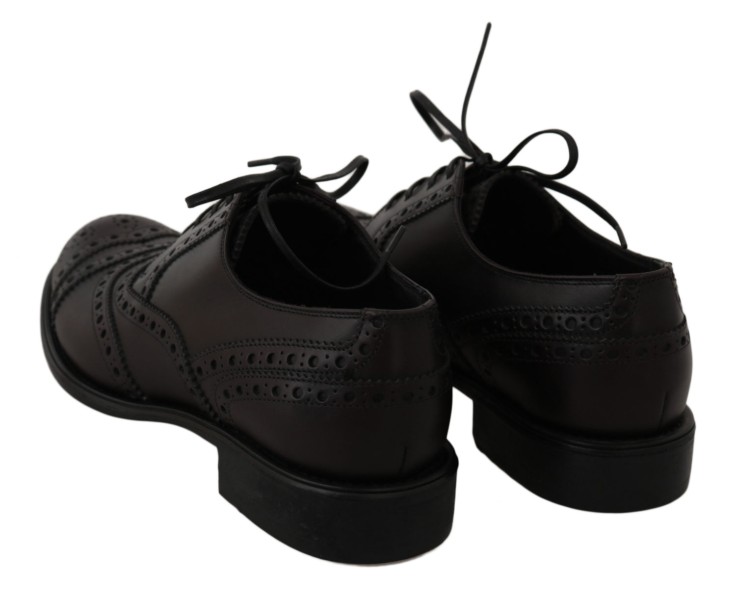 Dolce &amp;amp; Gabbana Svarta Läder Wingtip Oxford Finskor