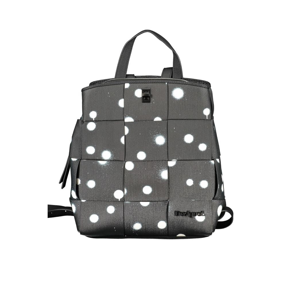 Desigual svart polyetenryggsäck
