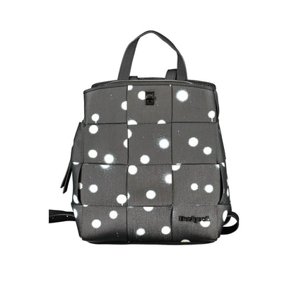 Desigual svart polyetenryggsäck
