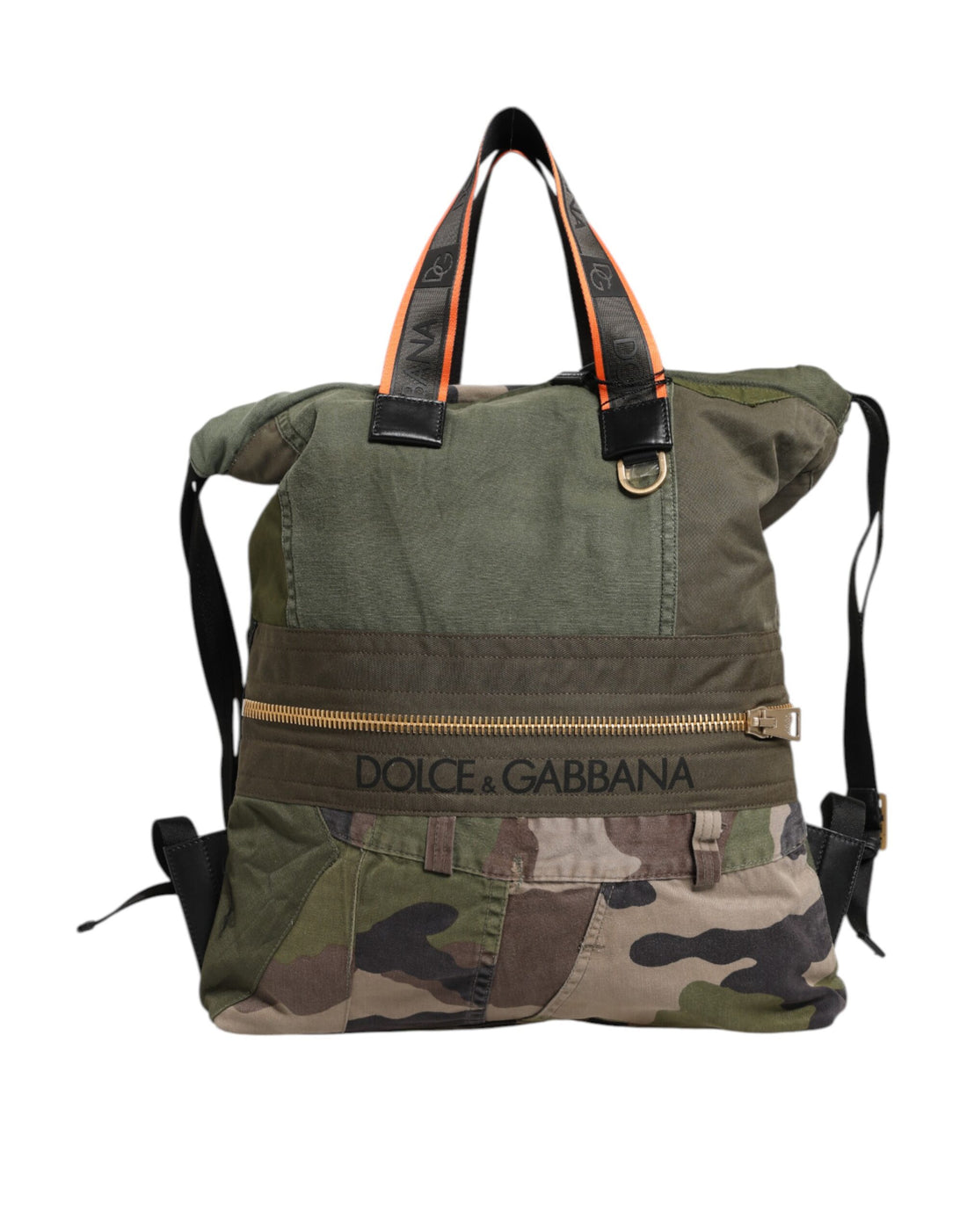 Dolce &amp;amp; Gabbana Militärgrön Patchwork Ryggsäck