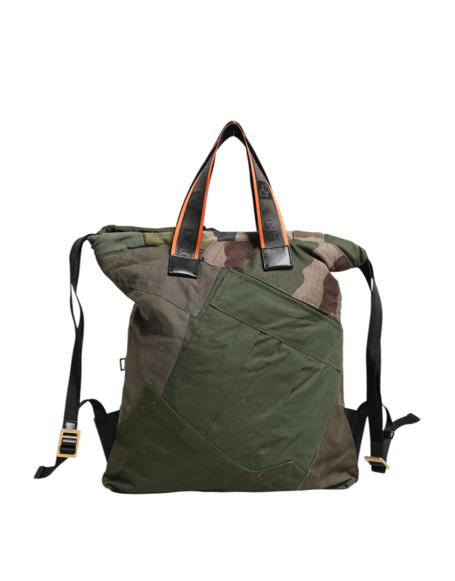 Dolce &amp;amp; Gabbana Militärgrön Patchwork Ryggsäck