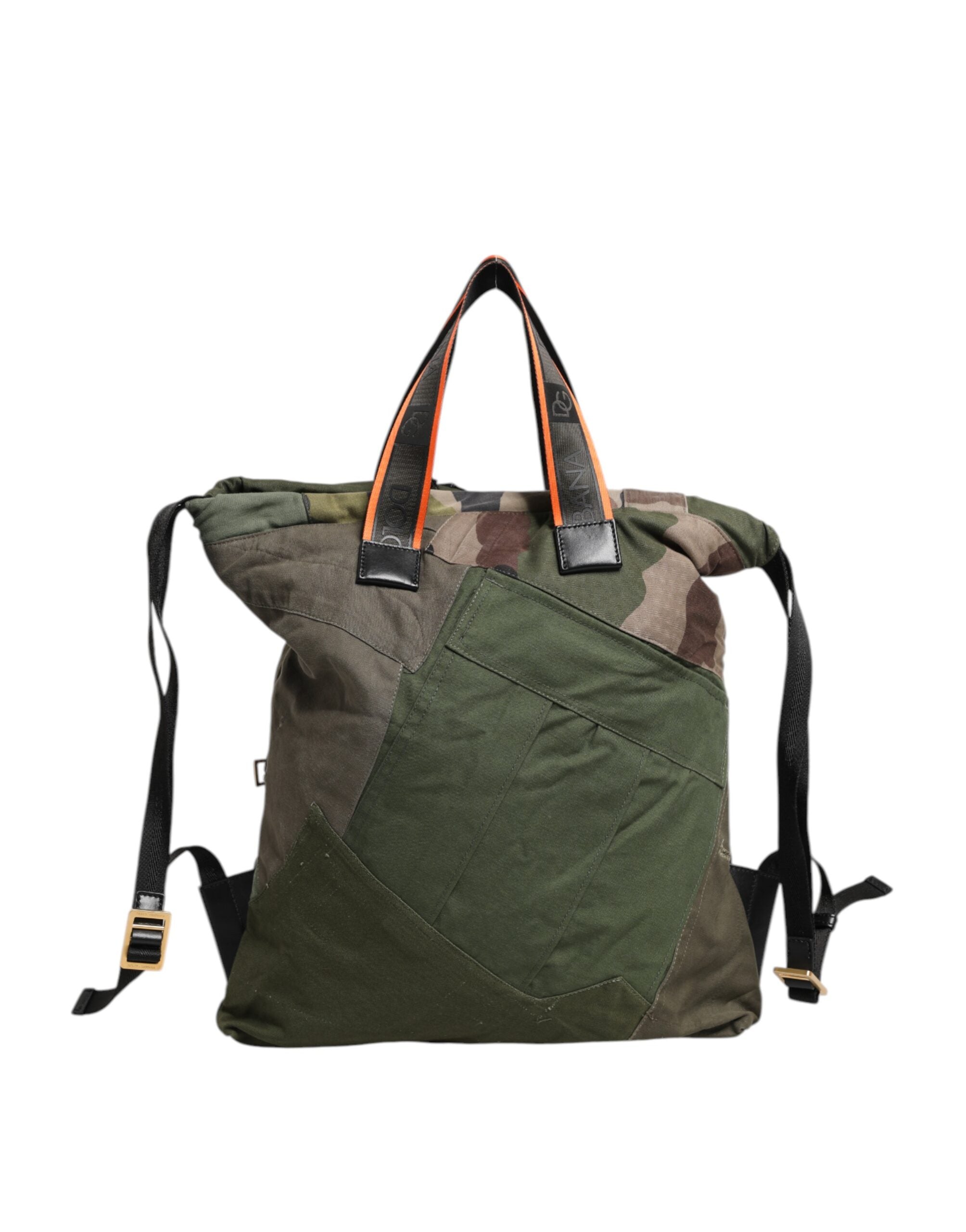 Dolce &amp;amp; Gabbana Militärgrön Patchwork Ryggsäck