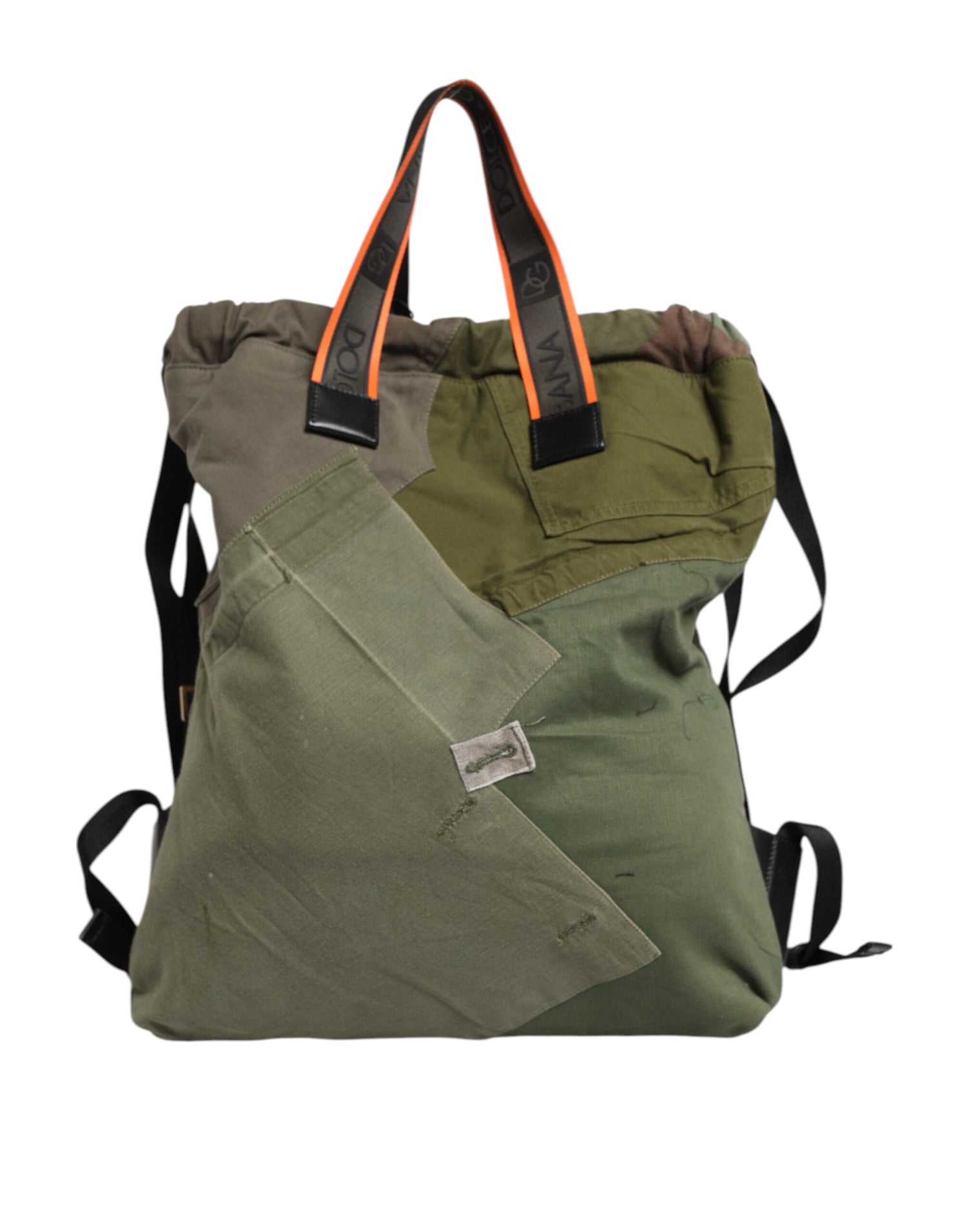 Dolce &amp;amp; Gabbana Militärgrön Patchwork Ryggsäck