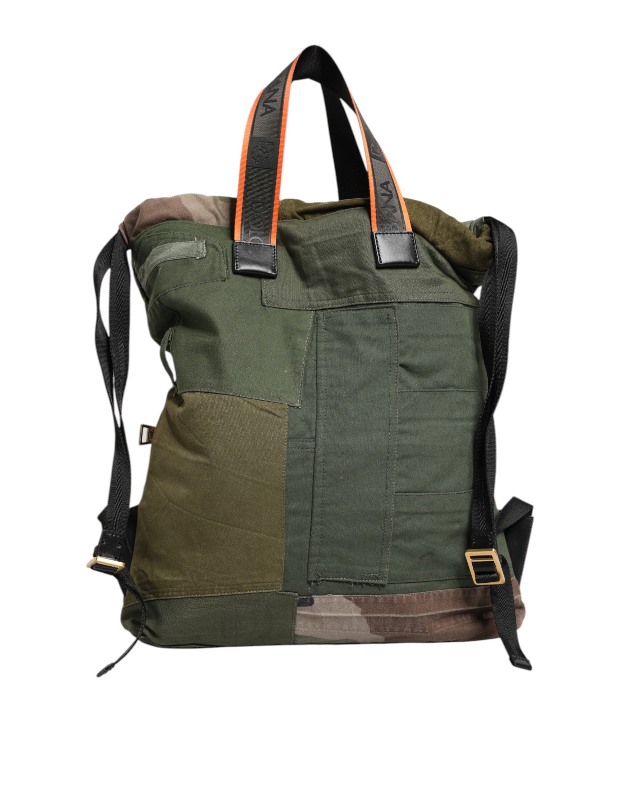 Dolce &amp;amp; Gabbana Militärgrön Patchwork Ryggsäck