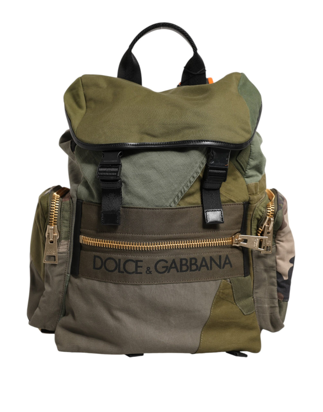 Dolce &amp;amp; Gabbana Militärgrön Patchwork Ryggsäck